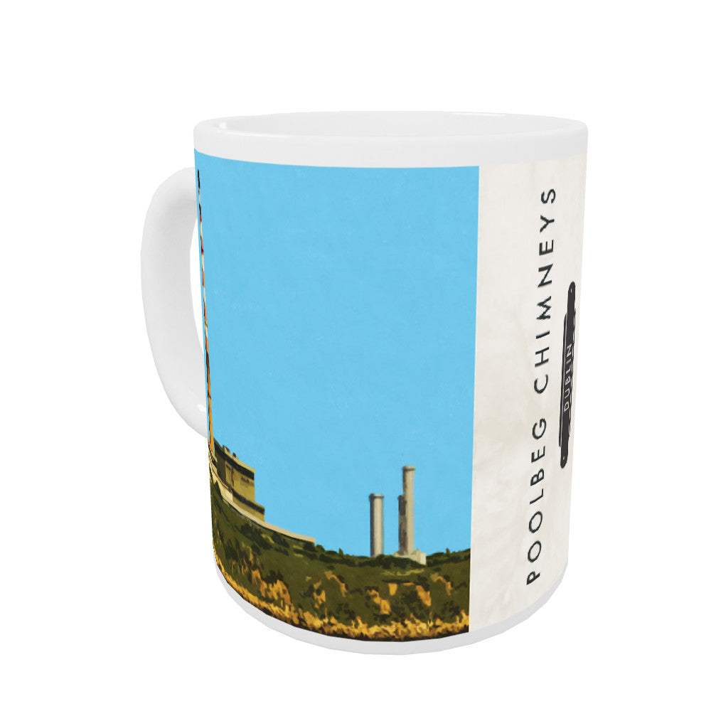 Poolbeg Chimneys, Dublin, Ireland Coloured Insert Mug