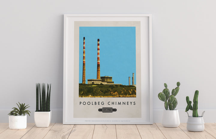 Poolbeg Chimneys, Dublin, Ireland - Art Print