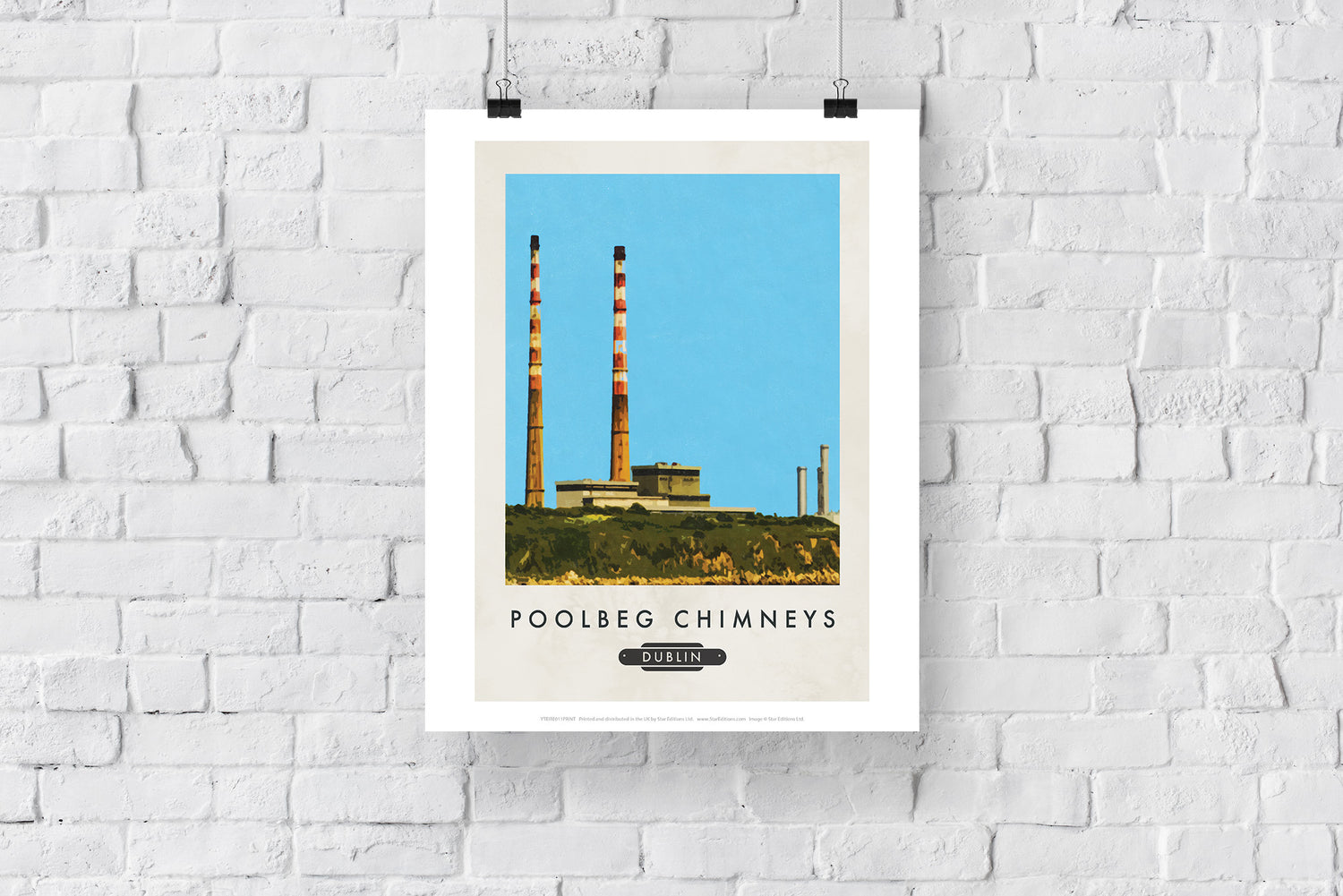 Poolbeg Chimneys, Dublin, Ireland - Art Print