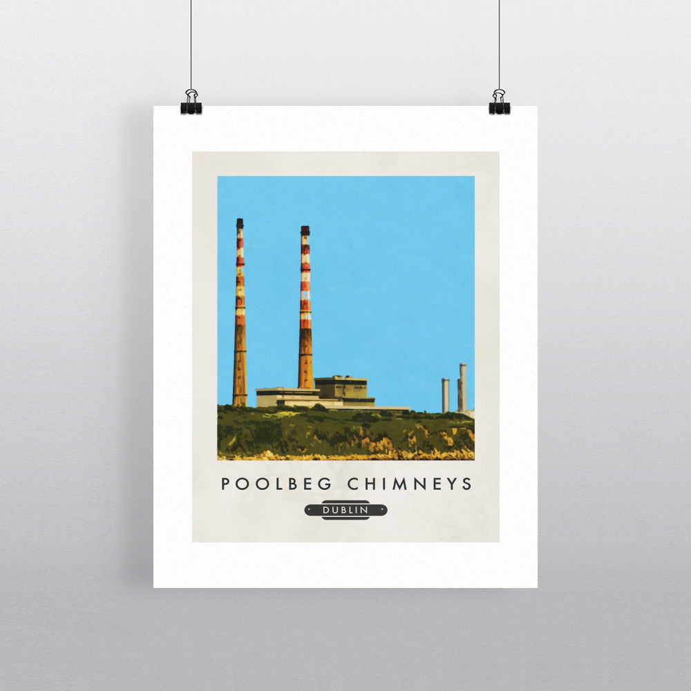 Poolbeg Chimneys, Dublin, Ireland - Art Print