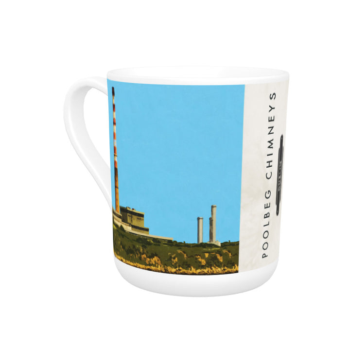 Poolbeg Chimneys, Dublin, Ireland Bone China Mug