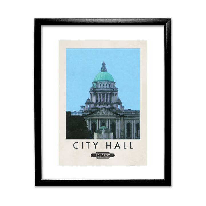 Belfast City Hall, Northern Ireland 11x14 Framed Print (Black)