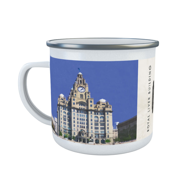 The Liver Building, Liverpool Enamel Mug