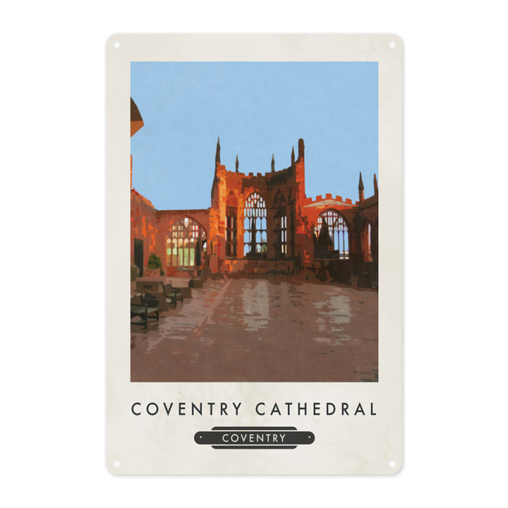 Coventry Cathedral Metal Sign