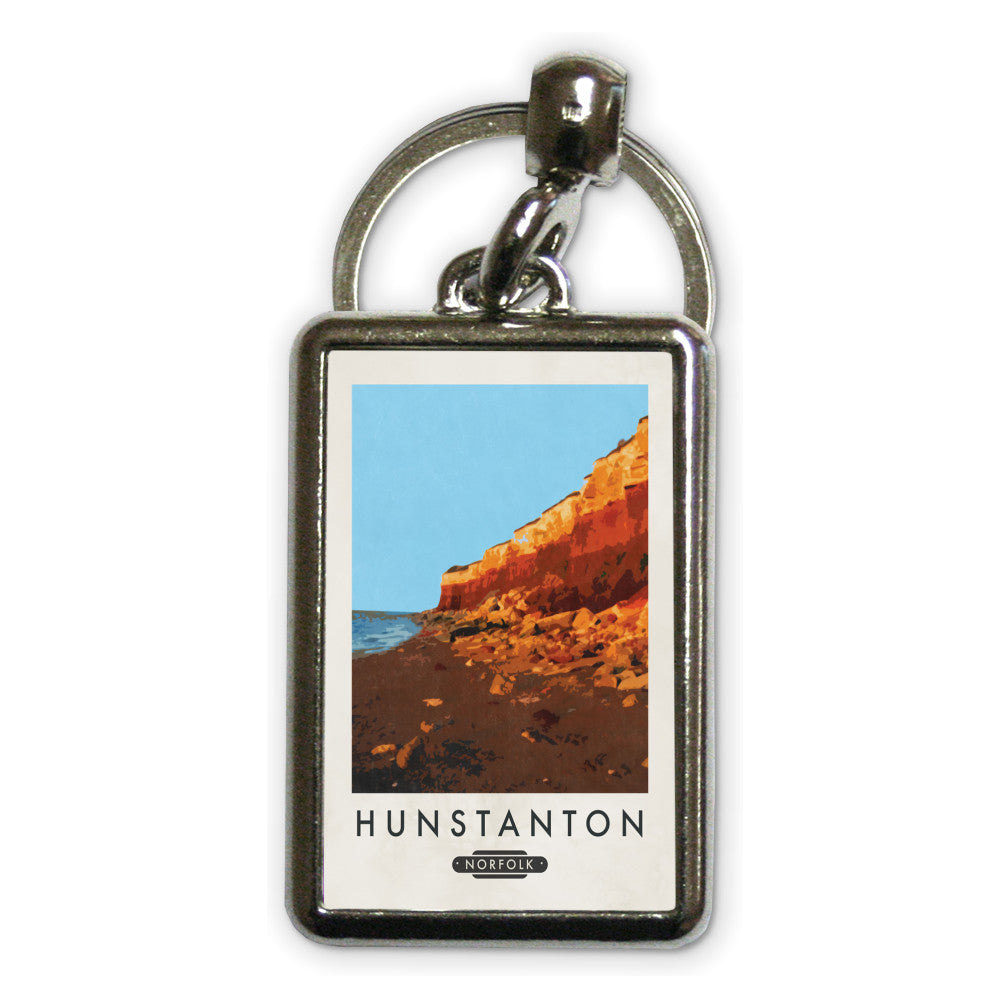 Hunstanton, Norfolk Metal Keyring