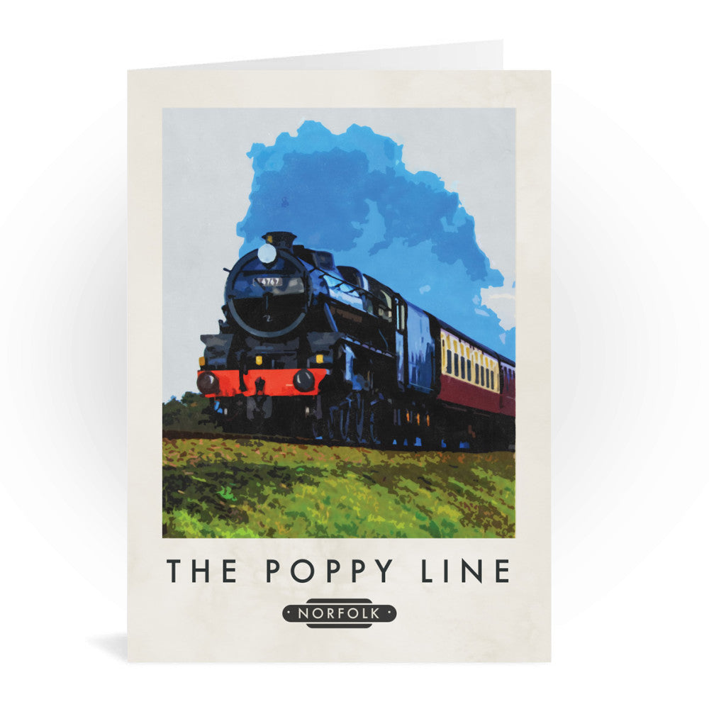 The Norfolk Poppy Line Greeting Card 7x5