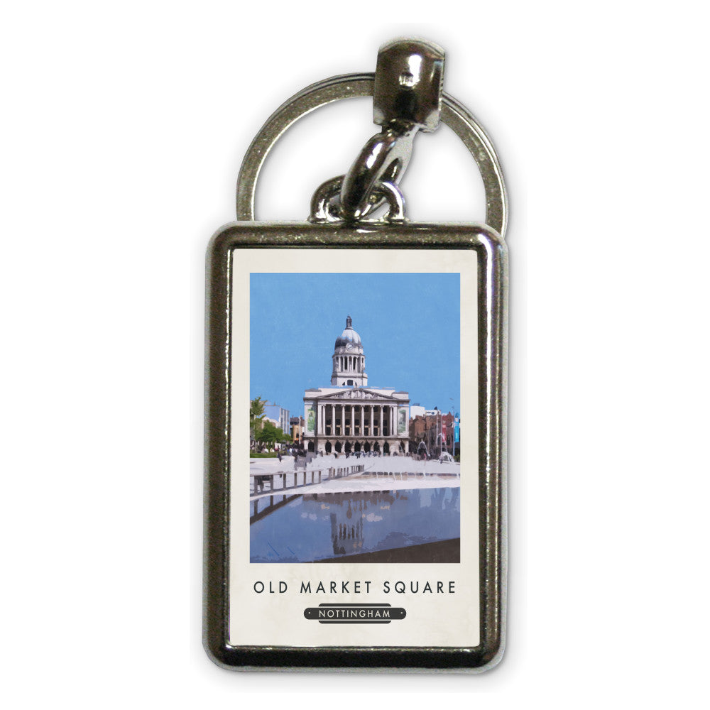 Old Market Square, Nottingham Metal Keyring