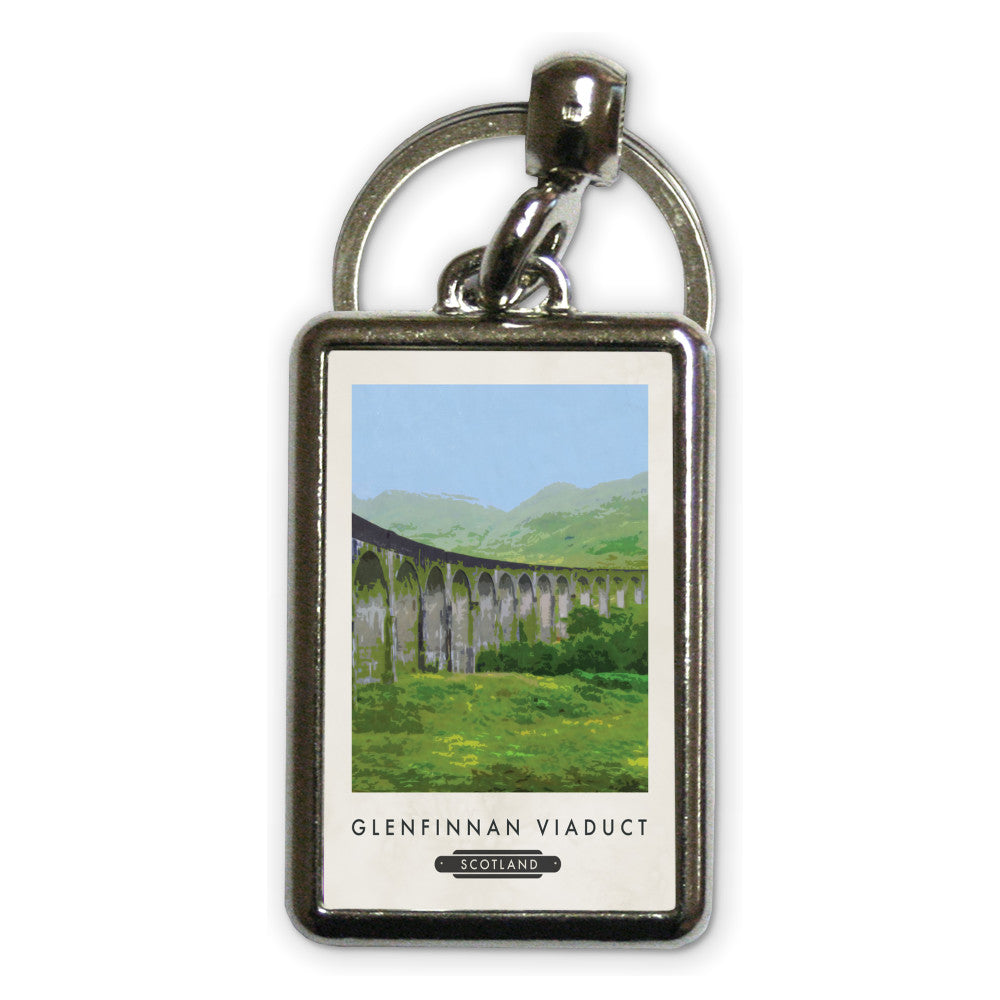 Glenfinnan Viaduct, Scotland Metal Keyring