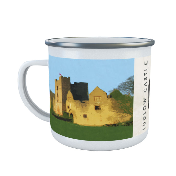 Ludlow Castle, Shropshire Enamel Mug