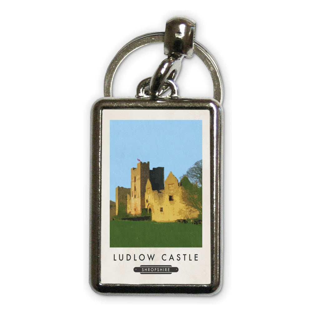 Ludlow Castle, Shropshire Metal Keyring