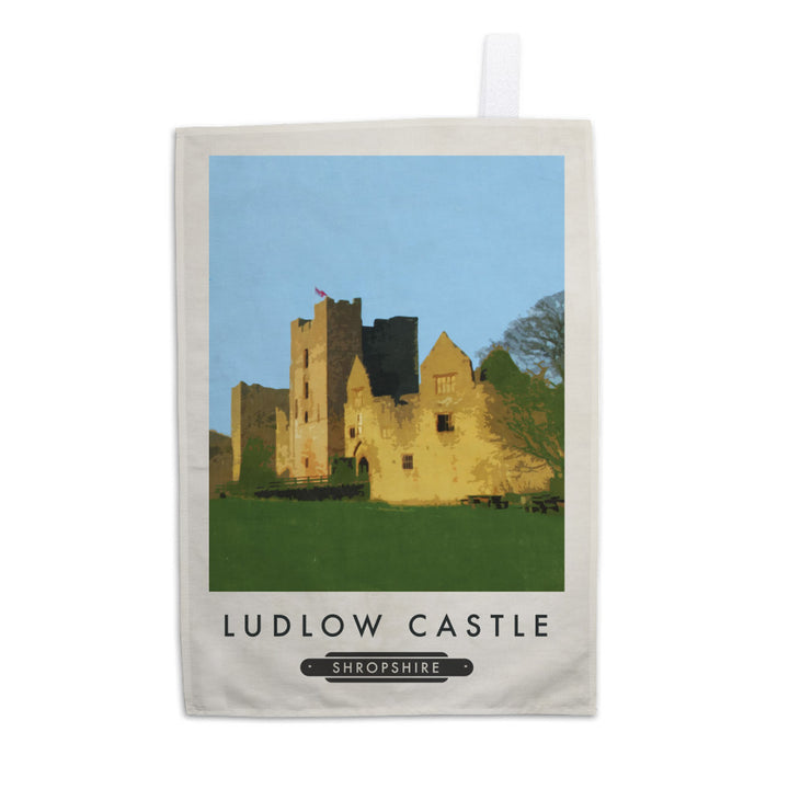 Ludlow Castle, Shropshire Tea Towel