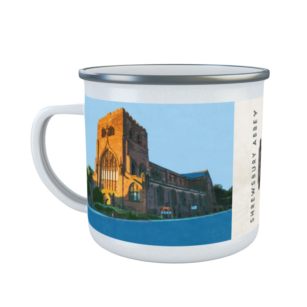 Shrewsbury Abbey, Shropshire Enamel Mug