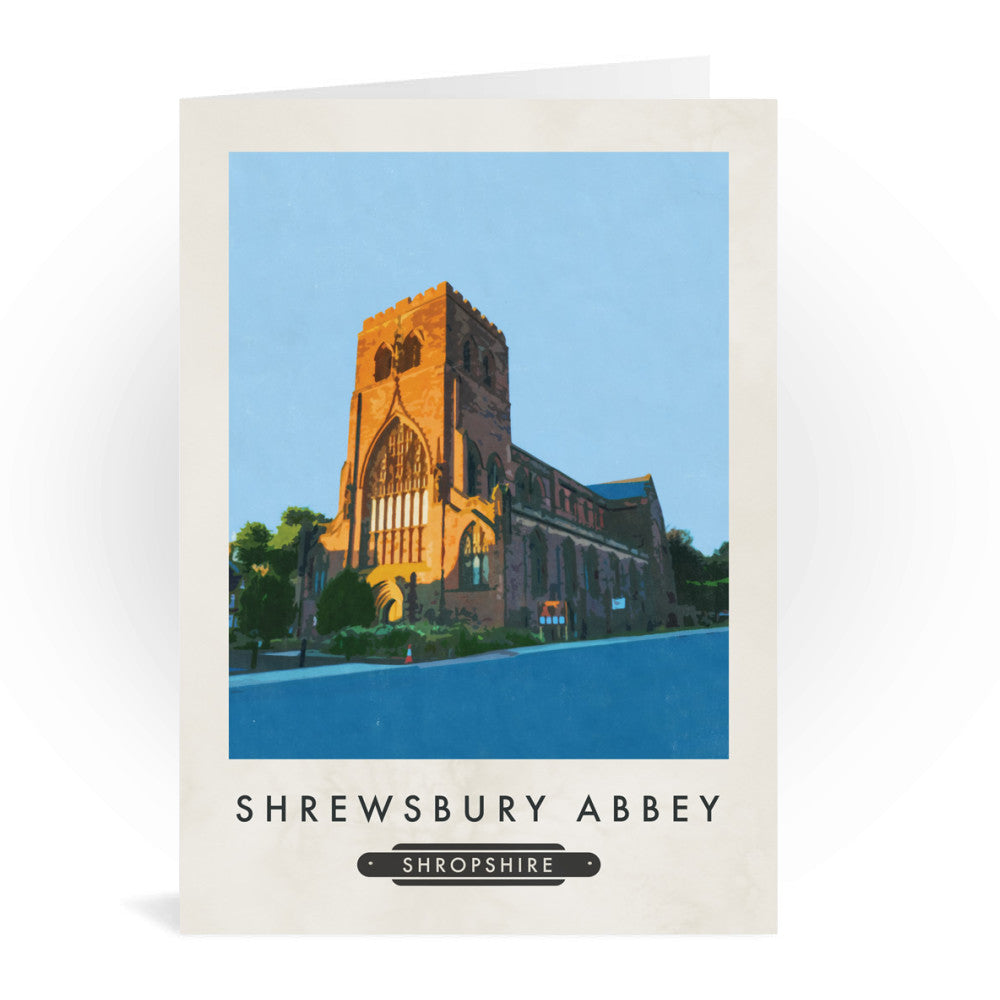 Shrewsbury Abbey, Shropshire Greeting Card 7x5