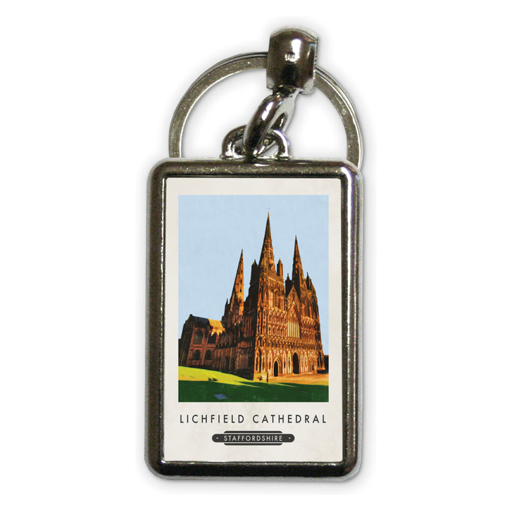 Lichfield Cathedral, Staffordshire Metal Keyring