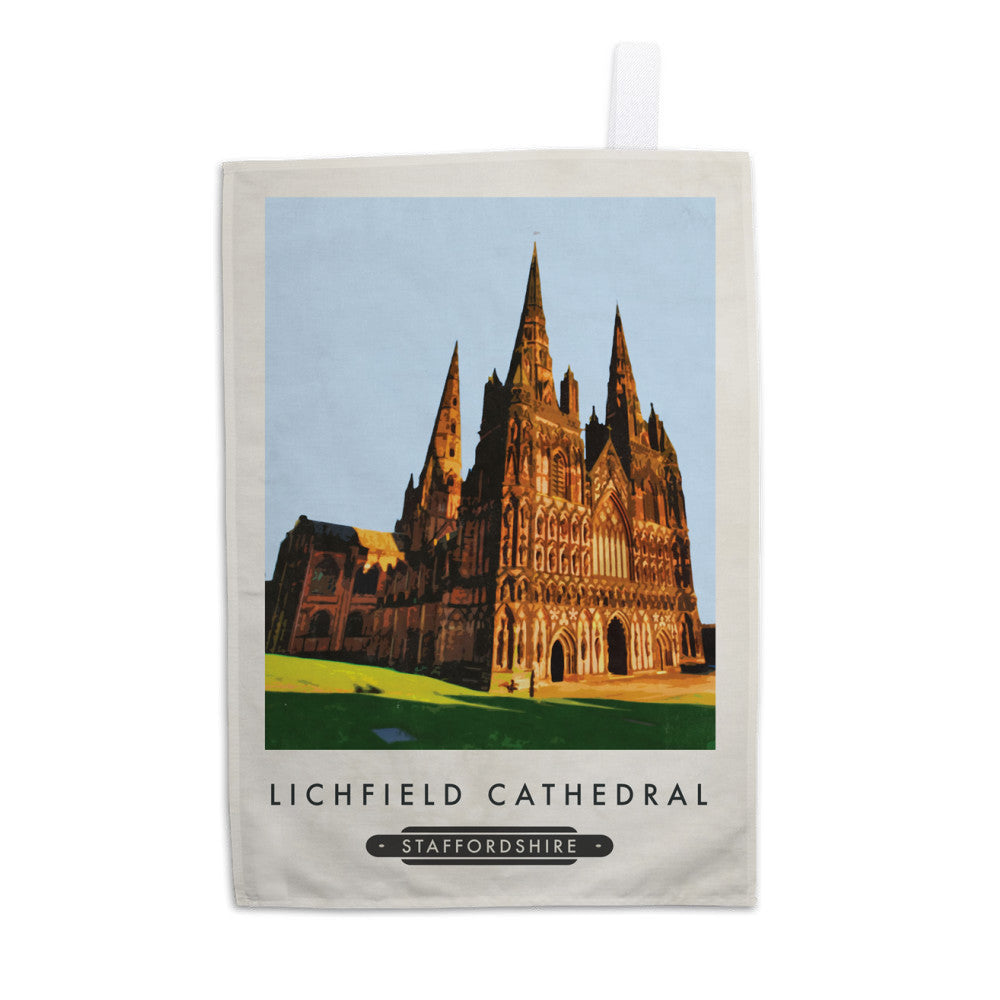 Lichfield Cathedral, Staffordshire Tea Towel