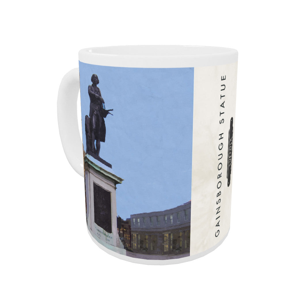 The Gainsborough Statue, Sudbury, Suffolk Coloured Insert Mug