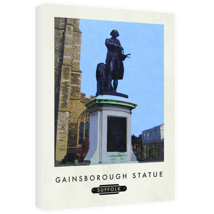 The Gainsborough Statue, Sudbury, Suffolk 60cm x 80cm Canvas