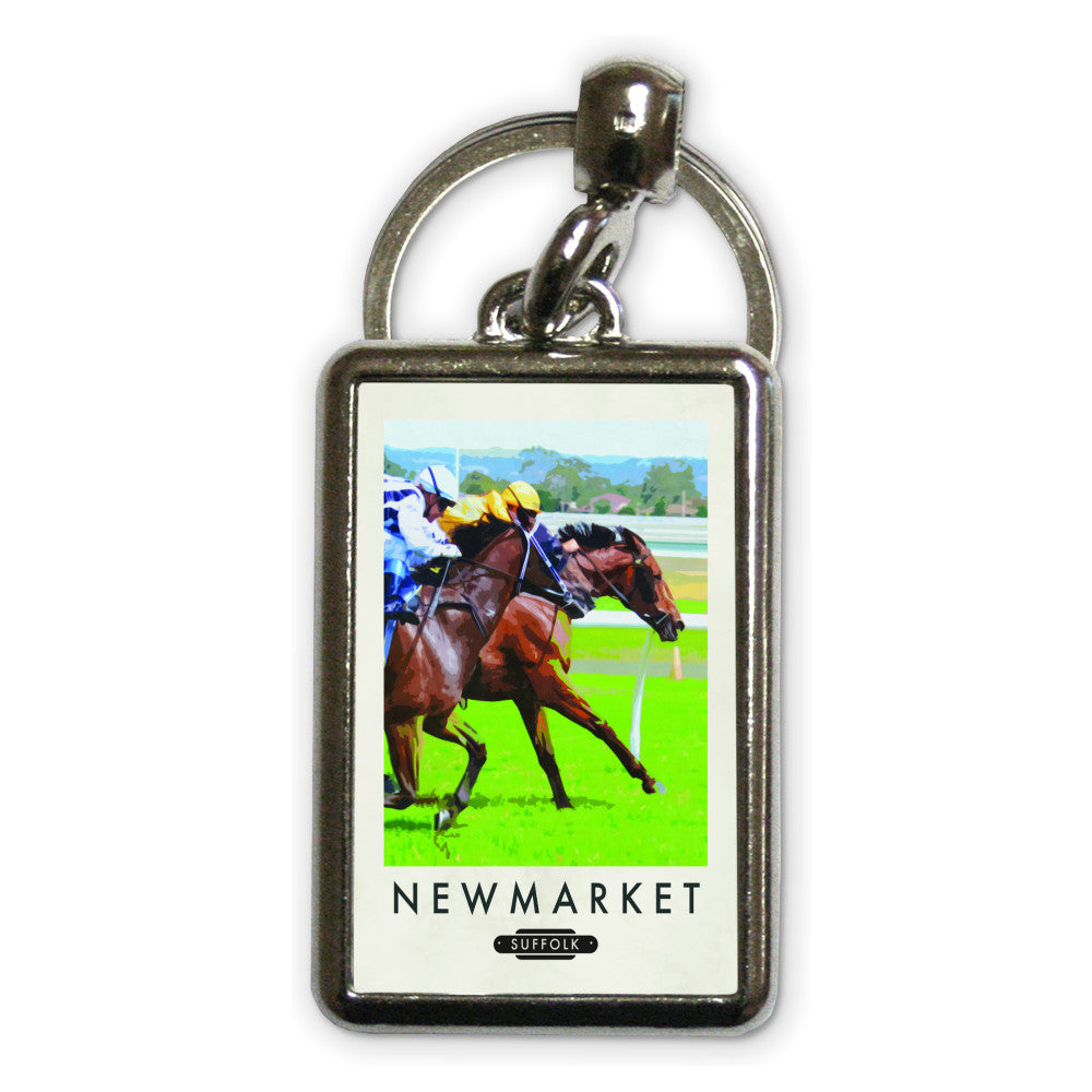 Newmarket, Suffolk Metal Keyring