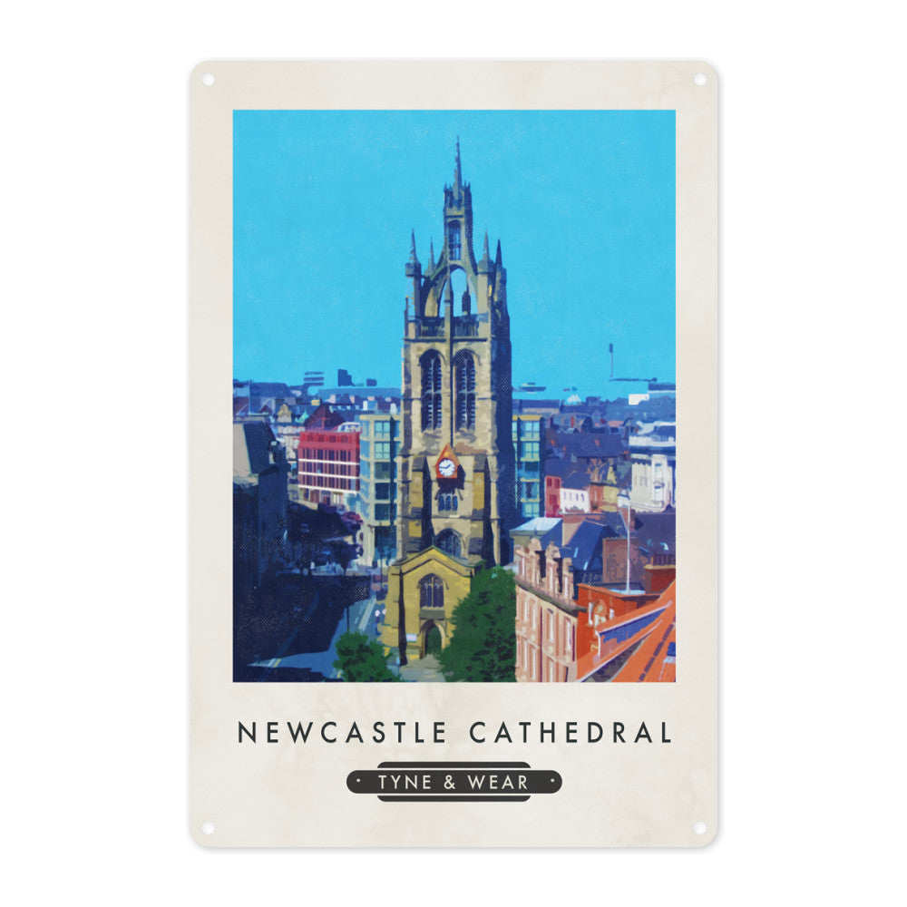 Newcastle Cathedral Metal Sign