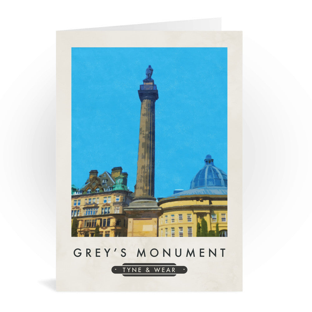 The Greys Monument, Newcastle-Upon-Tyne Greeting Card 7x5