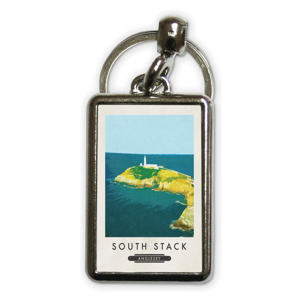 South Stack, Wales Metal Keyring