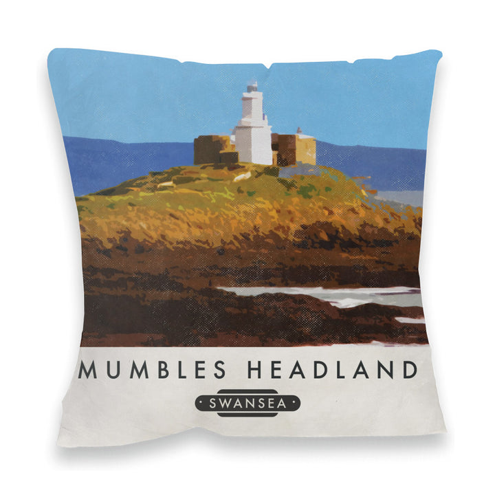 Mumbles Headland, Wales Fibre Filled Cushion