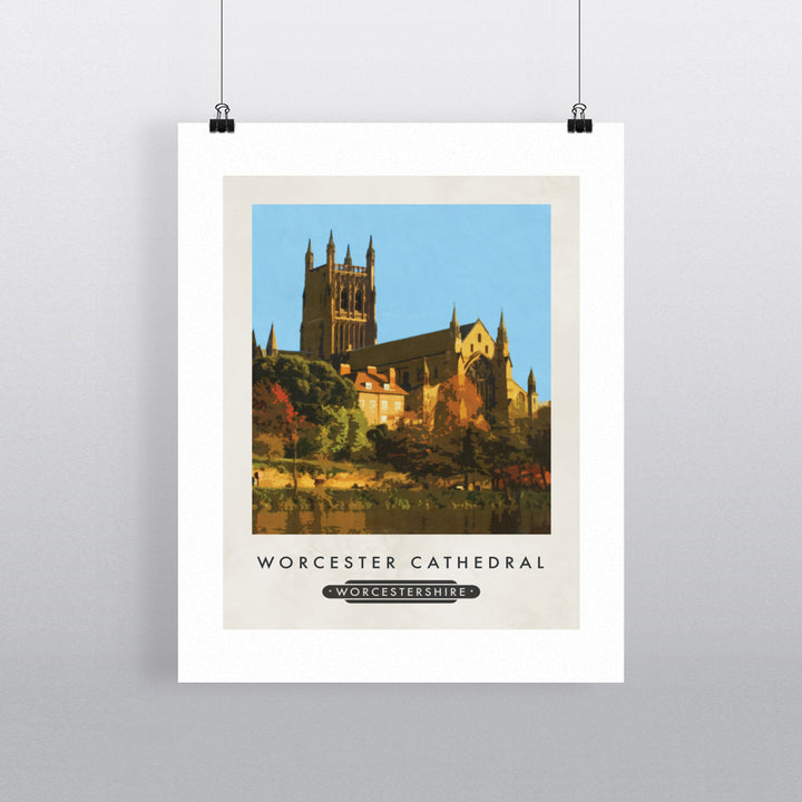 Worcester Cathedral, Worcester 90x120cm Fine Art Print