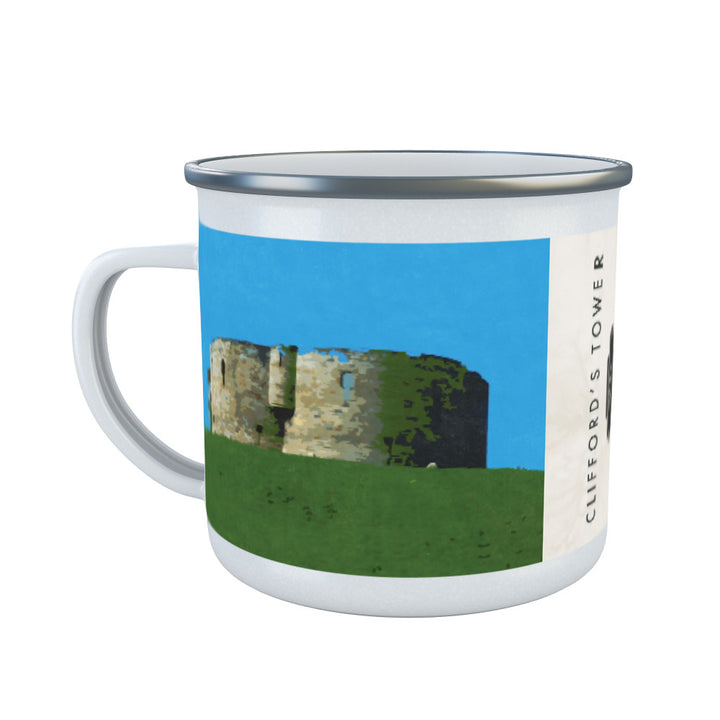 Cliffords Tower, Yorkshire Enamel Mug