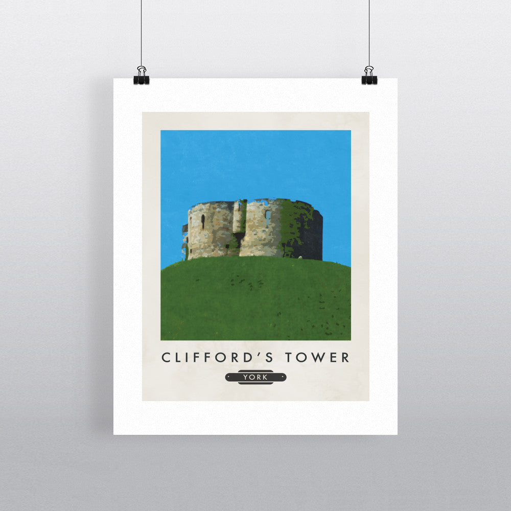 Cliffords Tower, Yorkshire 90x120cm Fine Art Print