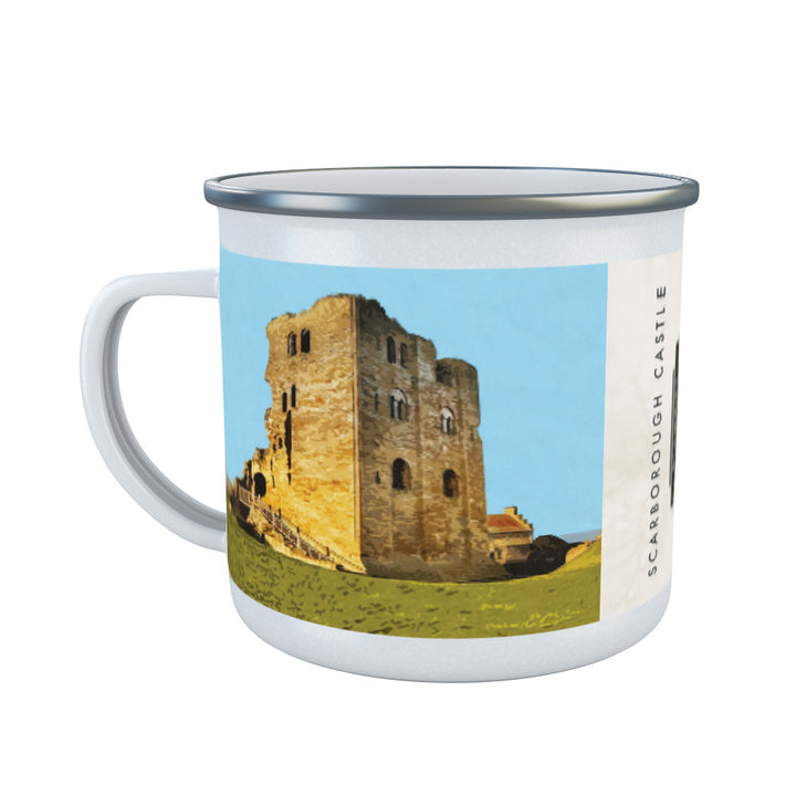 Scarborough Castle, Yorkshire Enamel Mug